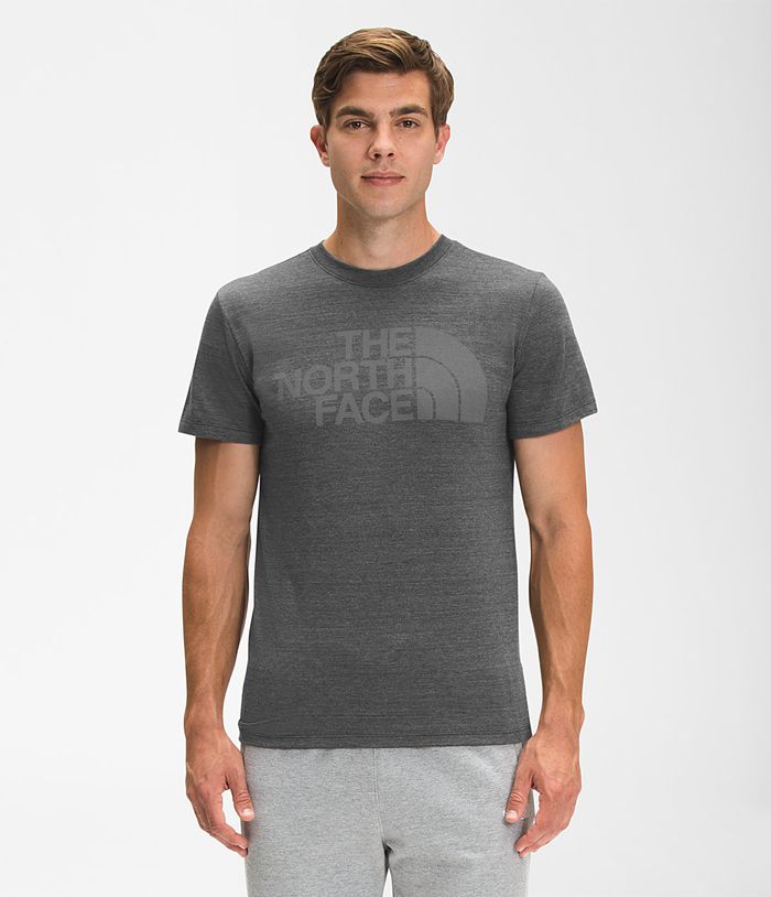 The North Face T-Shirts Heren Korte Mouw Half Dome Tri-Blend TWYA73946 - Donkergrijs